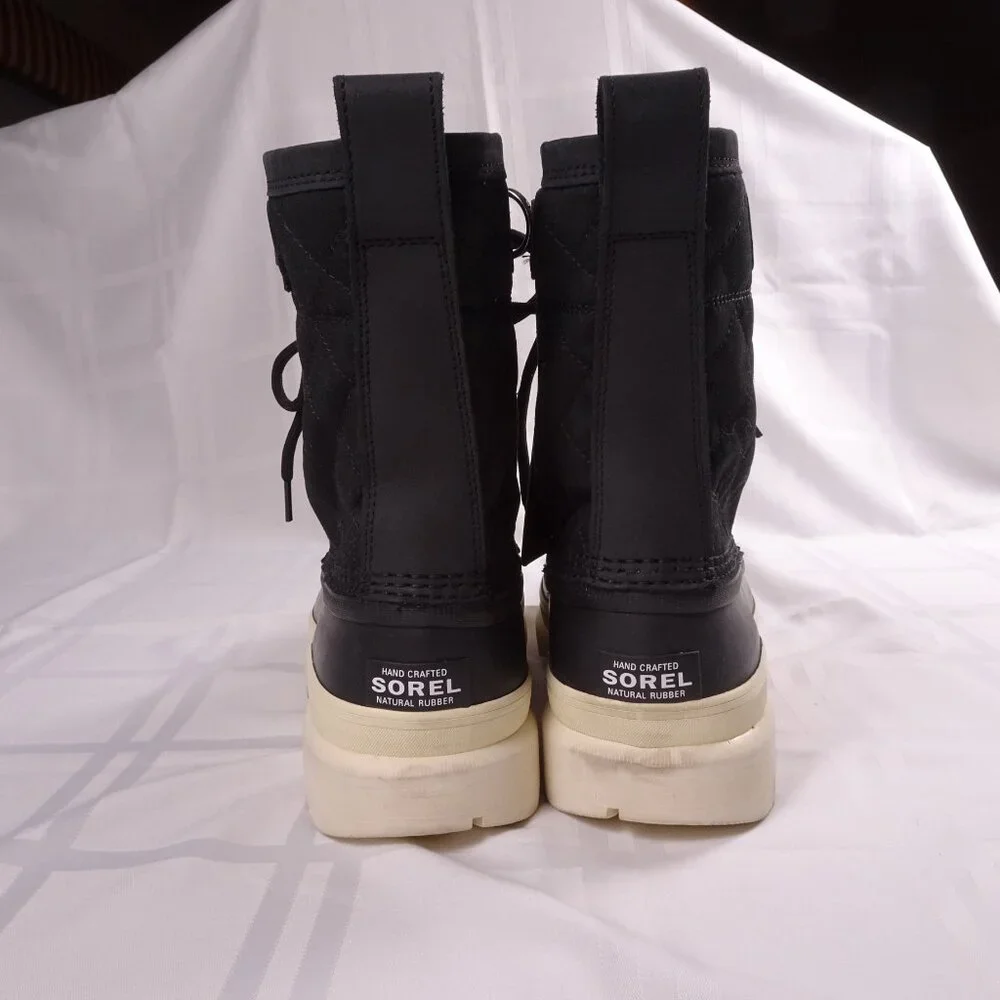 Sorel‎ Caribou Royal Insulated/ Waterproof Boots Black/Chalk Women's Size 8.5